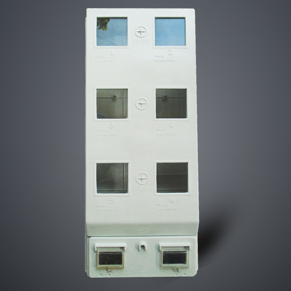 Hộp 6 công tơ 1 pha composite